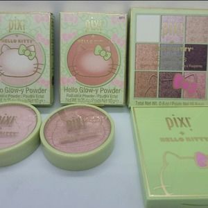 Hello Kitty Pixi Makeup lot - Pallet & 2 Blush New